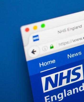 Home nhs logo on website